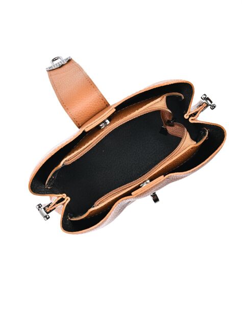 Bandolera gris coñac - 19x21x7 cm