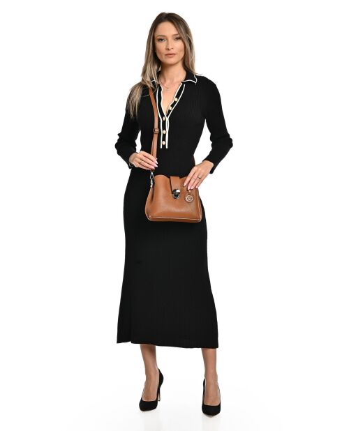 Bandolera gris coñac - 19x21x7 cm