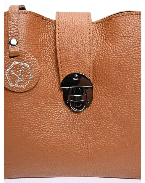 Bandolera gris coñac - 19x21x7 cm