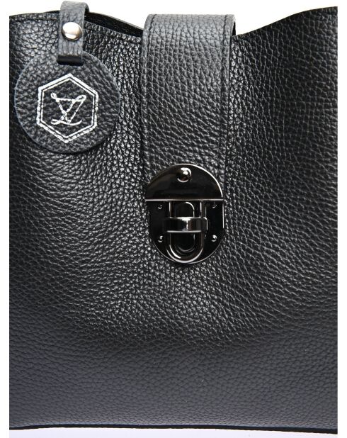 Bandolera gris negra - 19x21x7 cm