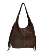 Hobo tas Valentina H donkerbruin - 30x39x12 cm