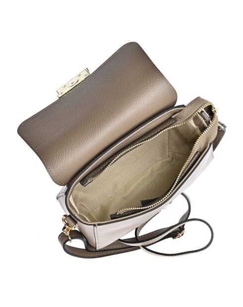 Bandolera Gaya gris beige - 15x20x7 cm