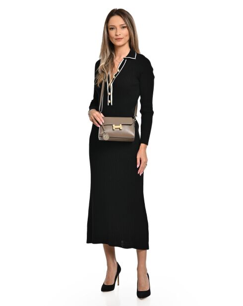 Bandolera Gaya gris beige - 15x20x7 cm