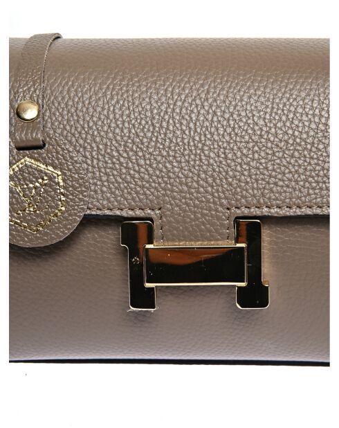 Bandolera Gaya gris beige - 15x20x7 cm