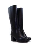 Bottes CA-2252 en cuir krust noires