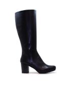 Bottes CA-2252 en cuir krust noires