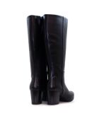 Bottes CA-2252 en cuir krust noires