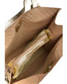 Goldene Roxane Schultertasche - 33x31x9 cm