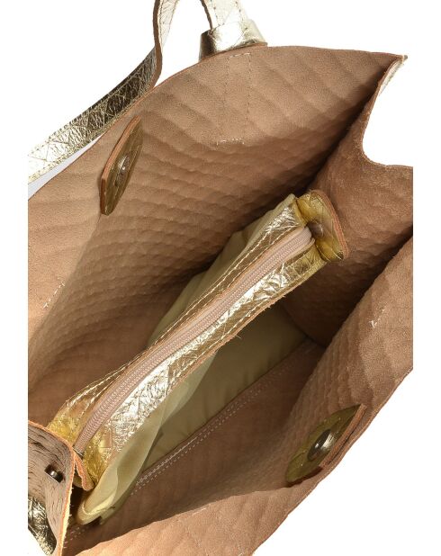 Goldene Roxane Schultertasche - 33x31x9 cm