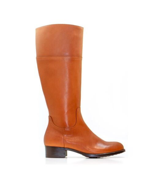 Bottes CA-237 en cuir krust brun clair