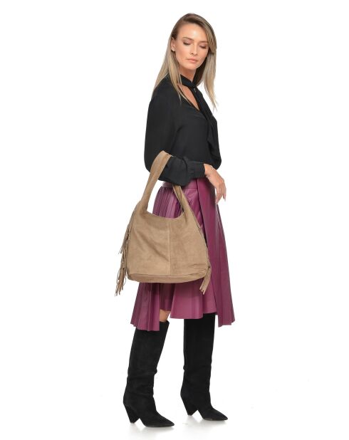 Hobotas Valentina H grijsbeige - 30x39x12 cm