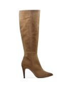 Ons hellbraune Wildlederstiefel - 9 cm Absatz