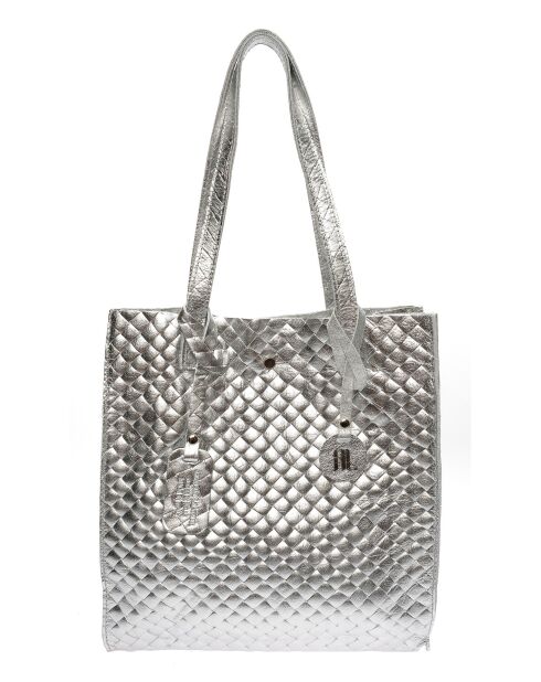 Schultertasche Roxane aus Silber - 33x31x9 cm