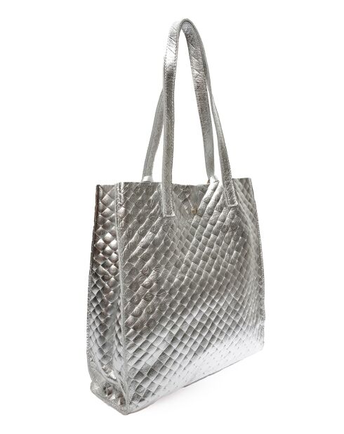 Schultertasche Roxane aus Silber - 33x31x9 cm