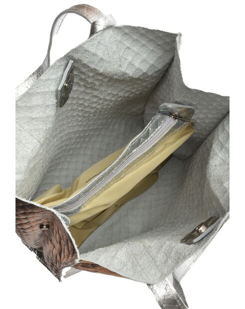 Schultertasche Roxane aus Silber - 33x31x9 cm