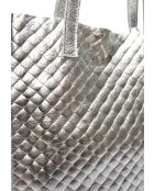 Schultertasche Roxane aus Silber - 33x31x9 cm