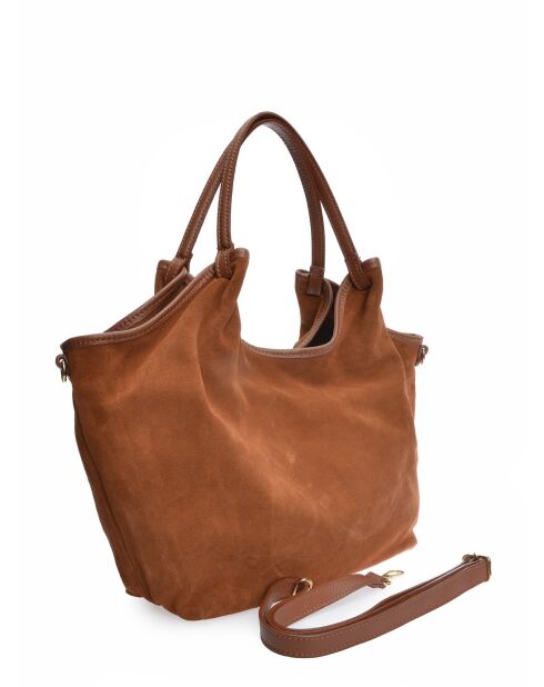 Borsa hobo Valentina Hope Cognac - 29x42x11 cm