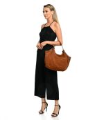 Borsa hobo Valentina Hope Cognac - 29x42x11 cm