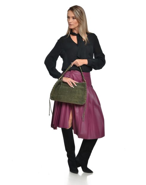 Borsa a tracolla Armel Vegas verde - 24,5x40,5 cm