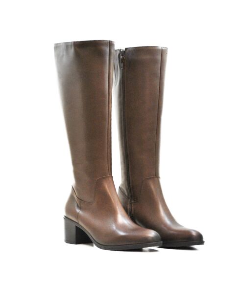 Bottes Lisa cuir diana marron