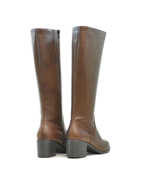 Bottes Lisa cuir diana marron