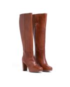 Bottes F-4308 en cuir sauvage brun clair - Talon 8 cm