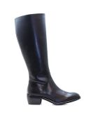 CA-2239 zwarte leren laarzen van Krust - hak van 5 cm