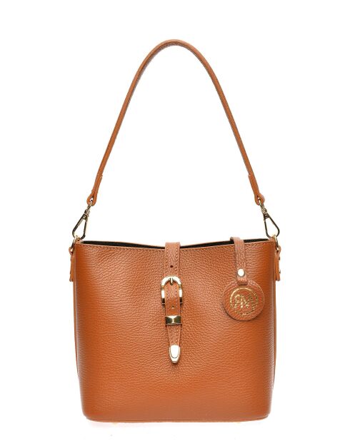 Borsa a secchiello Elvi Cognac - 19x21,5x10,5 cm