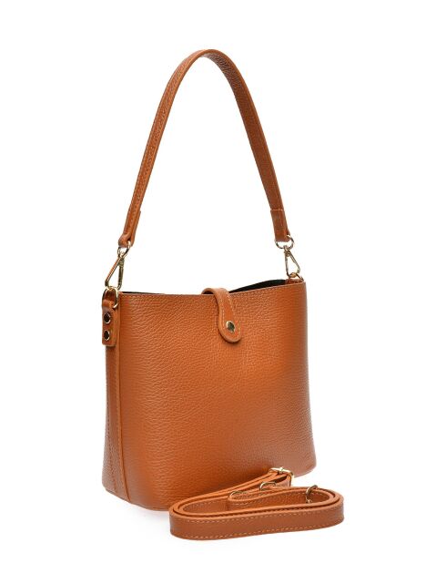 Borsa a secchiello Elvi Cognac - 19x21,5x10,5 cm