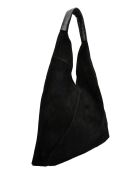 Borsa Hobo Valentina nera - 31,5x37x4 cm