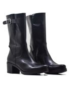 Bottes Telma en cuir krust noires