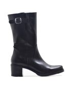 Bottes Telma en cuir krust noires