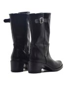 Bottes Telma en cuir krust noires