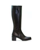 Linda schwarze Lederstiefel