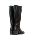 Linda schwarze Lederstiefel