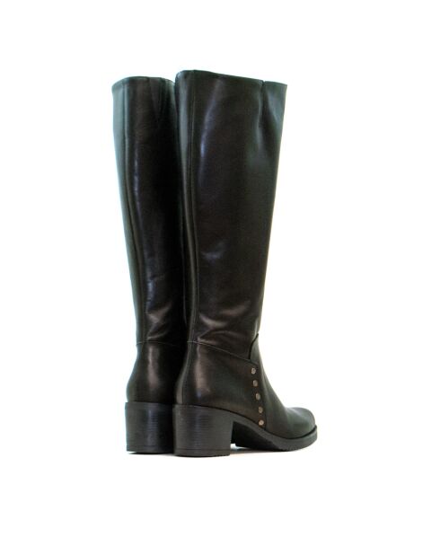 Linda schwarze Lederstiefel