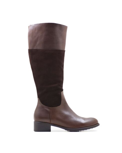 Bottes CA-237 en cuir krust marron