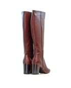 Bottes Arantxa 2 en cuir coy bordeaux - Talon 6.5 cm