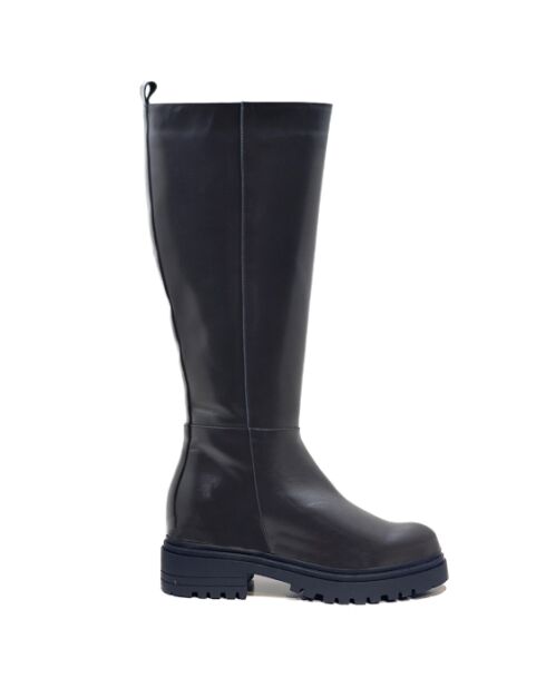 Botas CA-1888r de piel negras - tacón de 6 cm