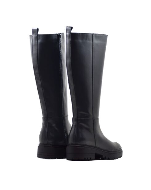 Botas CA-1888r de piel negras - tacón de 6 cm