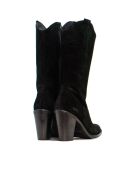CA-2031 schwarze Wildlederstiefel - 8,5 cm Absatz
