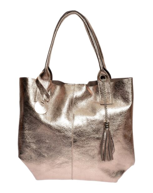 Bolso Blaise Marrón metalizado - 34x40x17 cm