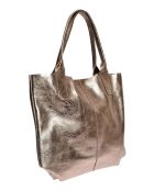 Sac cabas Blaise Brun métallisé - 34x40x17 cm