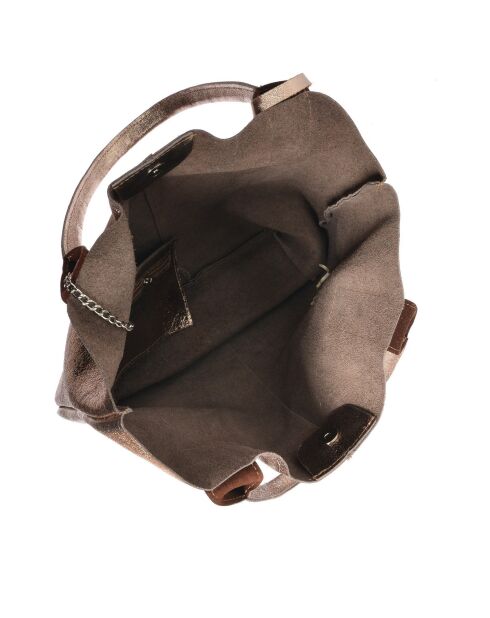 Bolso Blaise Marrón metalizado - 34x40x17 cm