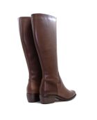 Bottes CA-2239 en cuir krust marron - Talon 5 cm