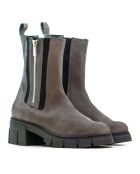 Stivali CA-2021 in camoscio grigio - tacco 5 cm