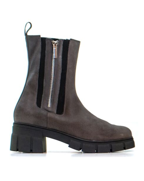 Stivali CA-2021 in camoscio grigio - tacco 5 cm