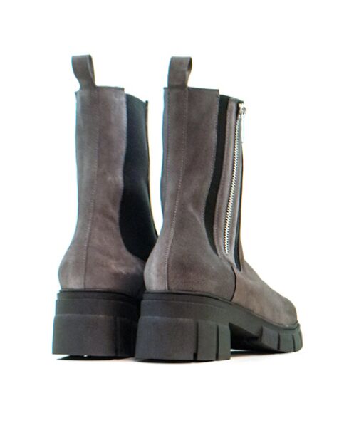 Stivali CA-2021 in camoscio grigio - tacco 5 cm