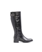Bottes CA-1656 en cuir krust noires