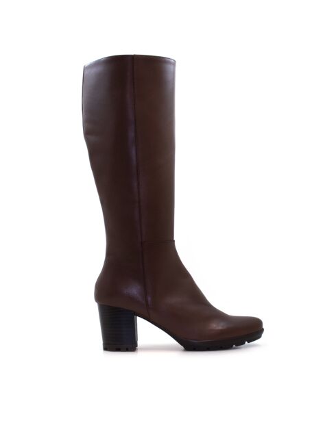 Bottes CA-2252 en cuir krust marron